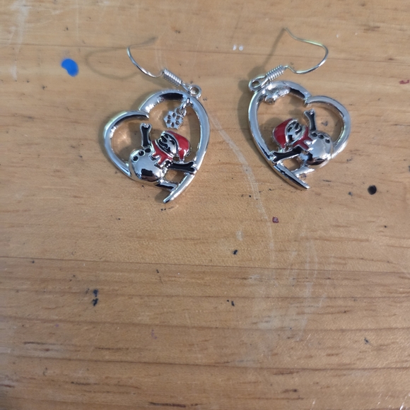 Macy's Jewelry - Macy's Silver and Red Heart Ladybug Earrings